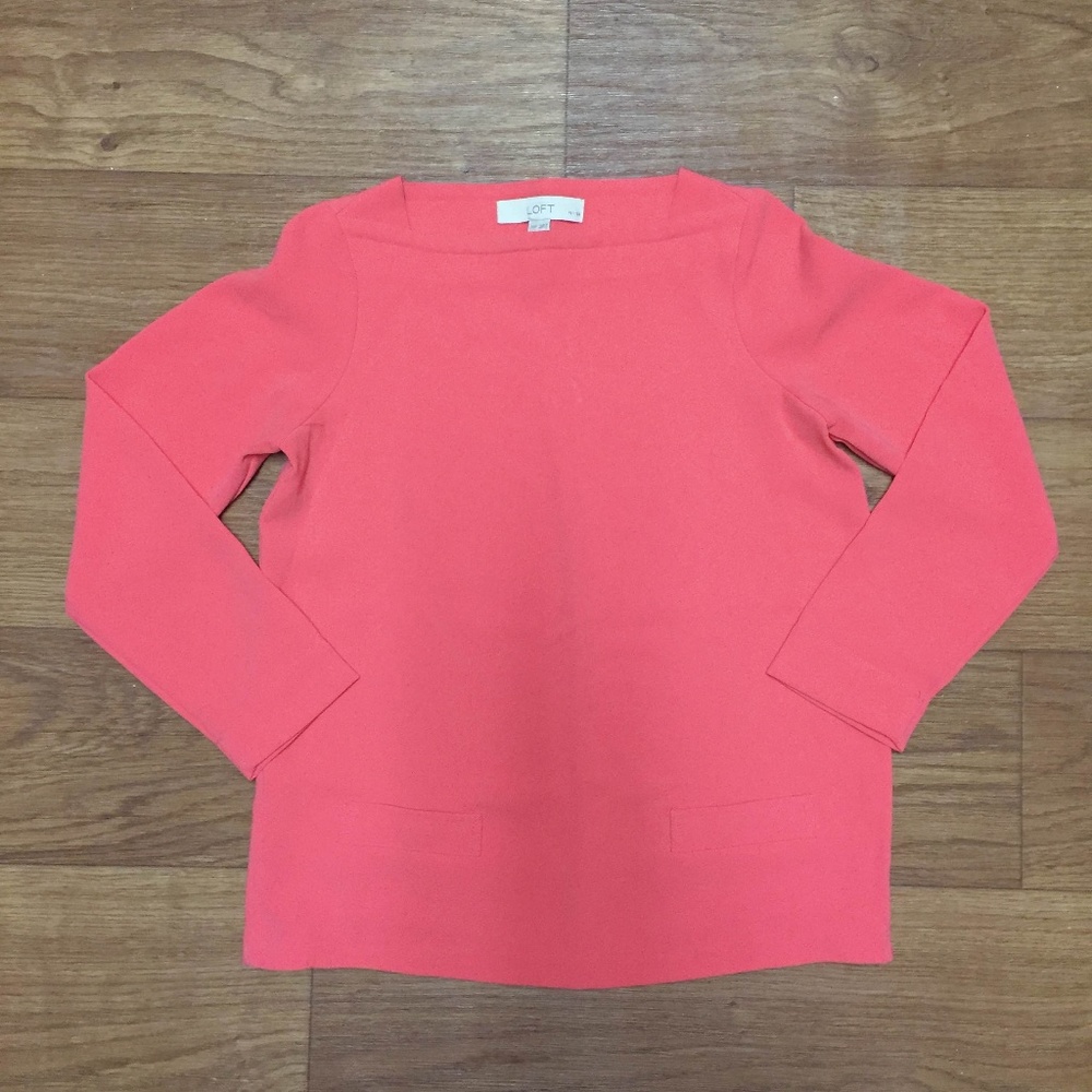 Loft Salmon Square Neck Tunic Top